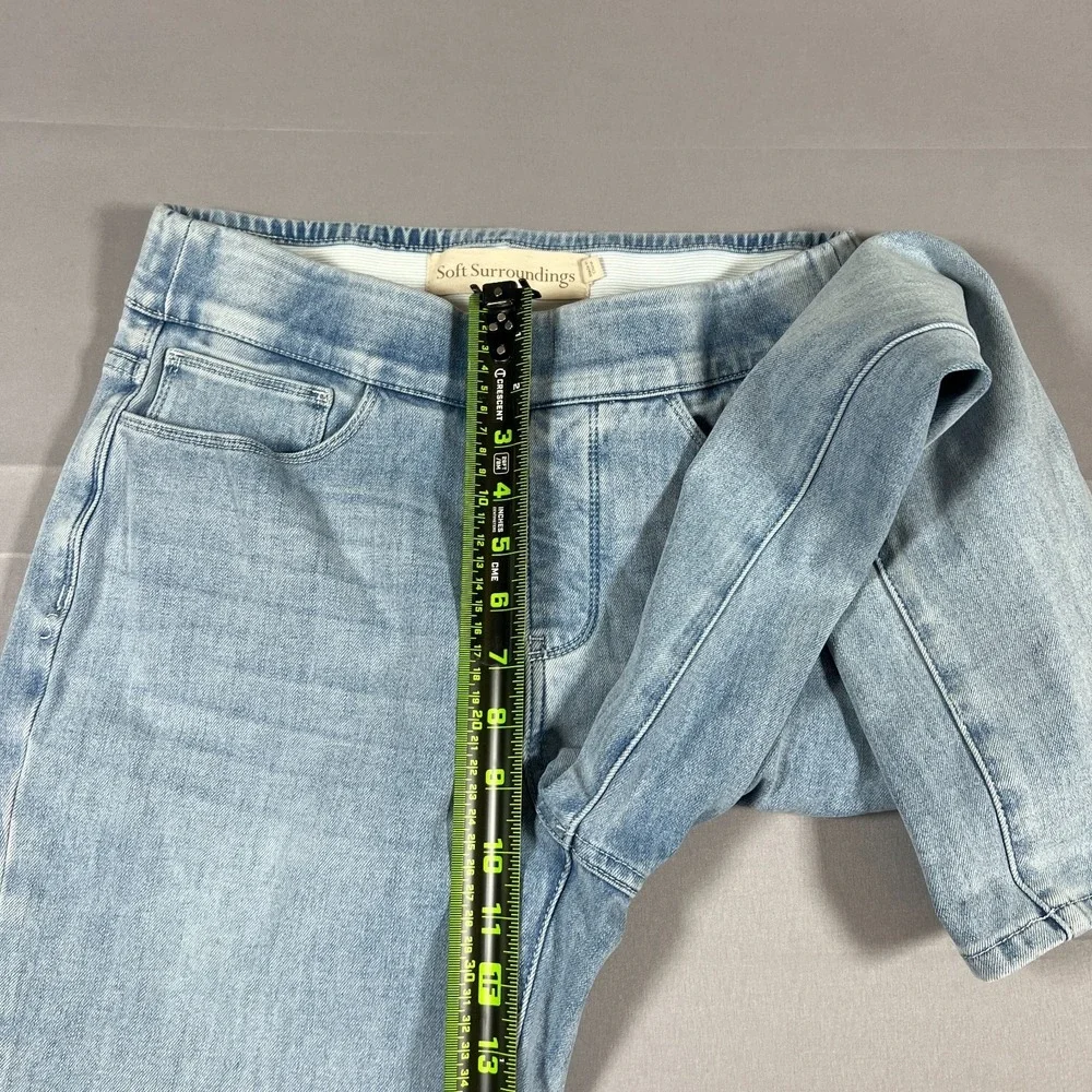 Soft Surroundings The Ultimate Denim Pull On Crop Jeans Women 27 Blue Skinny Leg